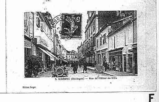 Ville de RIBERAC Carte postale ancienne