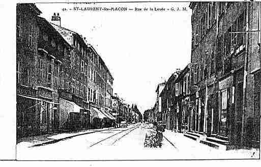 Ville de SAINTLAURENTSURSAONE Carte postale ancienne