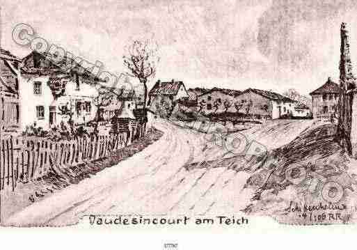 Ville de VAUDESINCOURT Carte postale ancienne