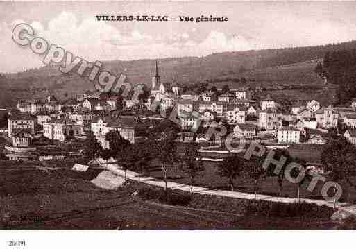 Ville de VILLERSLELAC Carte postale ancienne