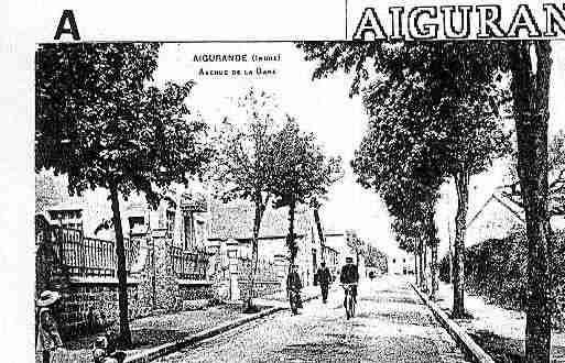 Ville de AIGURANDE Carte postale ancienne