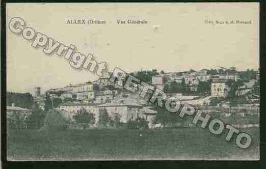 Ville de ALLEX Carte postale ancienne