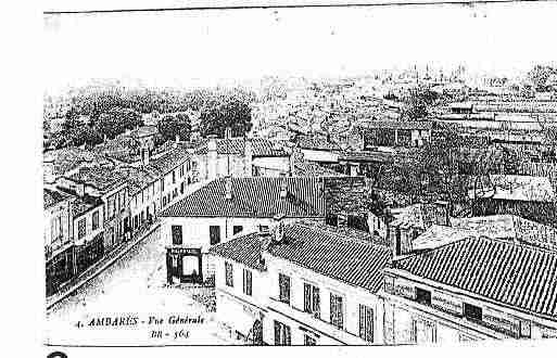 Ville de AMBARESETLAGRAVE Carte postale ancienne