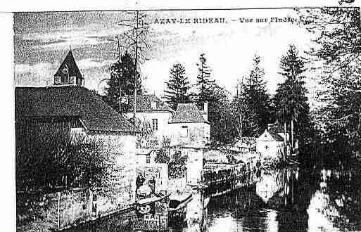 Ville de AZAYLERIDEAU Carte postale ancienne