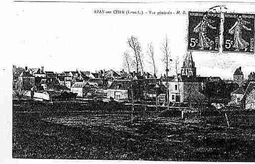 Ville de AZAYSURINDRE Carte postale ancienne