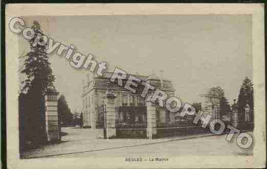 Ville de BEGLES Carte postale ancienne