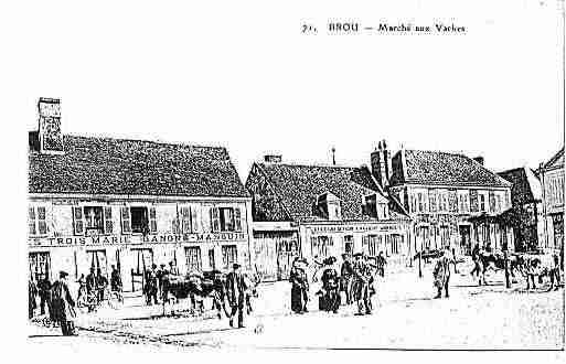 Ville de BROU Carte postale ancienne