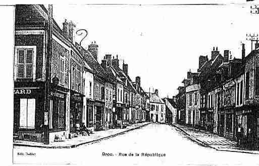 Ville de BROU Carte postale ancienne