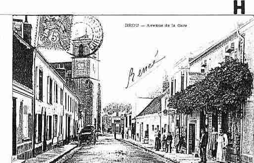 Ville de BROU Carte postale ancienne