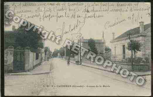 Ville de CAUDERAN Carte postale ancienne