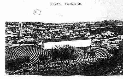 Ville de CRUZY Carte postale ancienne