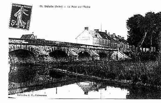 Ville de DEOLS Carte postale ancienne