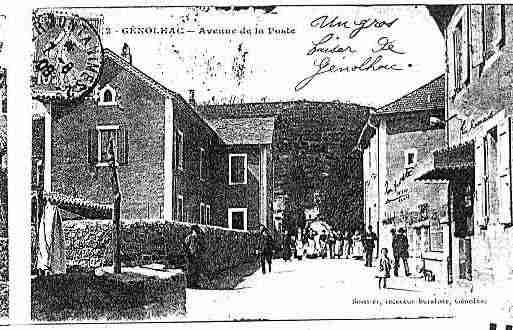 Ville de GENOLHAC Carte postale ancienne