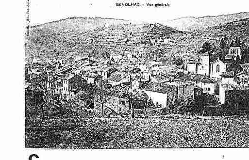 Ville de GENOLHAC Carte postale ancienne