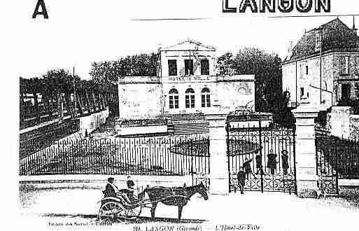 Ville de LANGON Carte postale ancienne