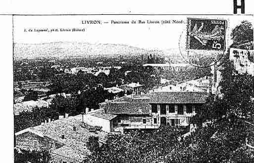 Ville de LIVRONSURDROME Carte postale ancienne