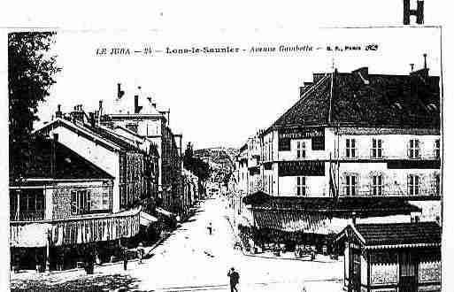 Ville de LONSLESAUNIER Carte postale ancienne