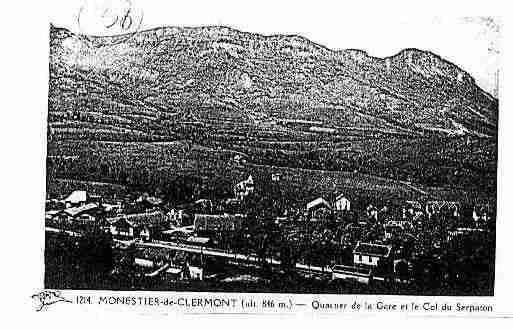 Ville de MONESTIERDECLERMONT Carte postale ancienne