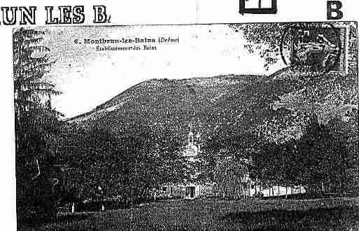 Ville de MONTBRUNLESBAINS Carte postale ancienne