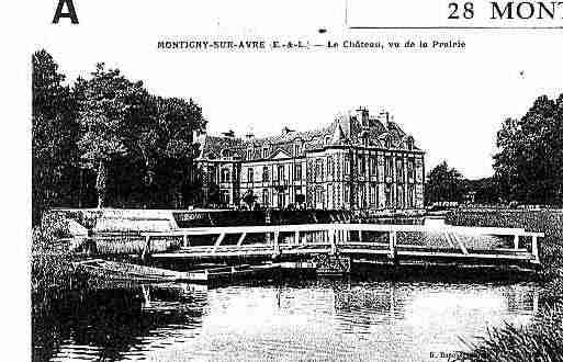 Ville de MONTIGNYSURAVRE Carte postale ancienne