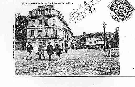 Ville de PONTAUDEMER Carte postale ancienne