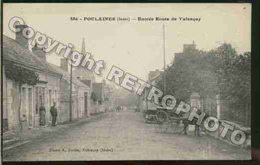 Ville de POULAINES Carte postale ancienne Ville de POULAINES Carte postale ancienne