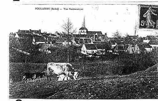 Ville de POULAINES Carte postale ancienne