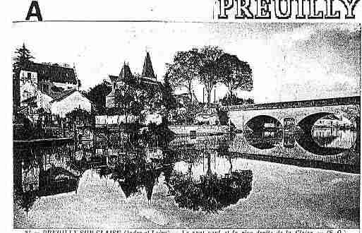 Ville de PREUILLYSURCLAISE Carte postale ancienne