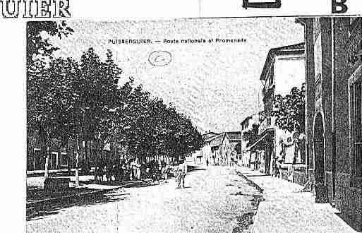 Ville de PUISSERGUIER Carte postale ancienne