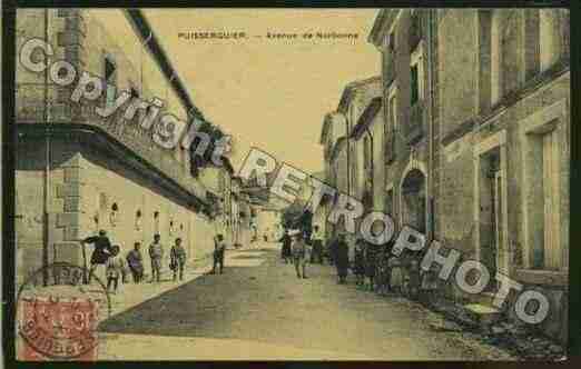 Ville de PUISSERGUIER Carte postale ancienne