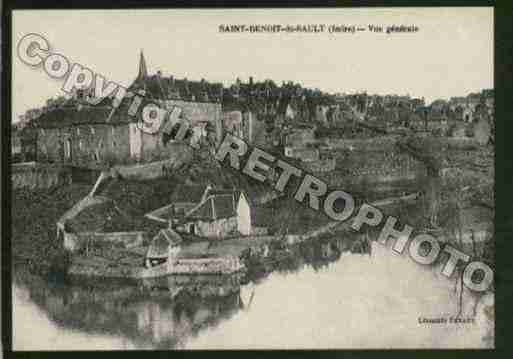 Ville de SAINTBENOITDUSAULT Carte postale ancienne