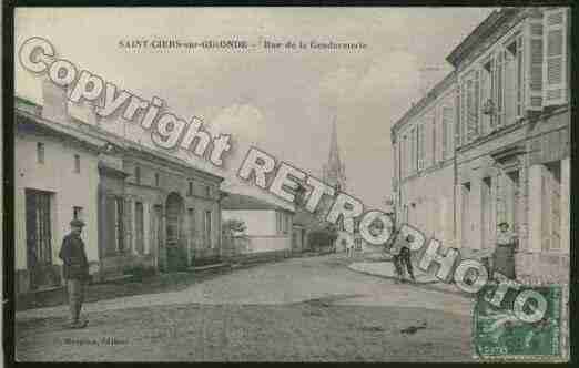 Ville de SAINTCIERSSURGIRONDE Carte postale ancienne