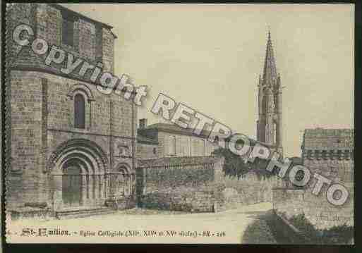 Ville de SAINTEMILION Carte postale ancienne