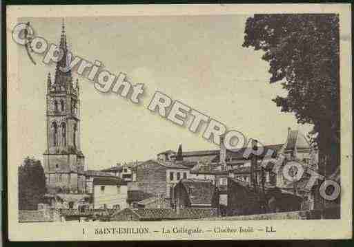 Ville de SAINTEMILION Carte postale ancienne