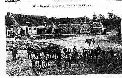 Ville de SANCHEVILLE Carte postale ancienne