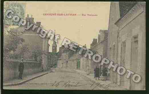 Ville de SAVIGNESURLATHAN Carte postale ancienne