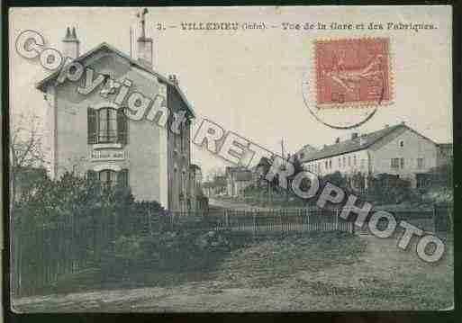 Ville de VILLEDIEUSURINDRE Carte postale ancienne