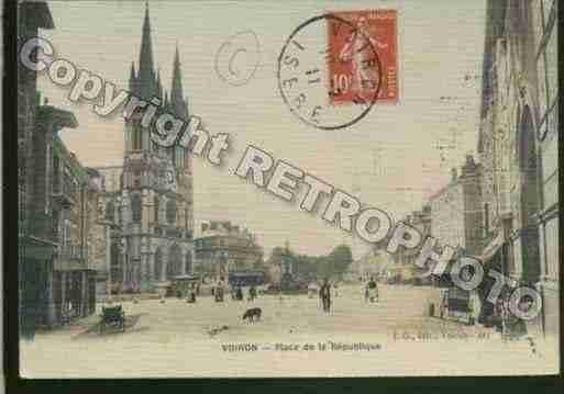 Ville de VOIRON Carte postale ancienne