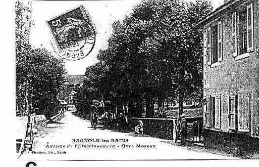 Ville de BAGNOLSLESBAINS Carte postale ancienne