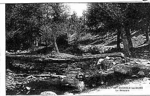 Ville de BAGNOLSLESBAINS Carte postale ancienne
