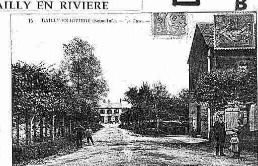 Ville de BAILLYENRIVIERE Carte postale ancienne