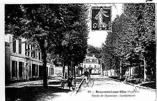 Ville de BEAUMONTSUROISE Carte postale ancienne