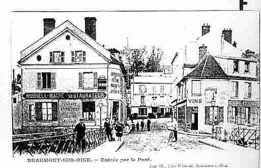 Ville de BEAUMONTSUROISE Carte postale ancienne