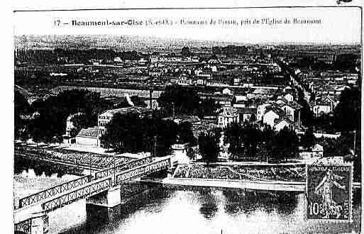 Ville de BEAUMONTSUROISE Carte postale ancienne