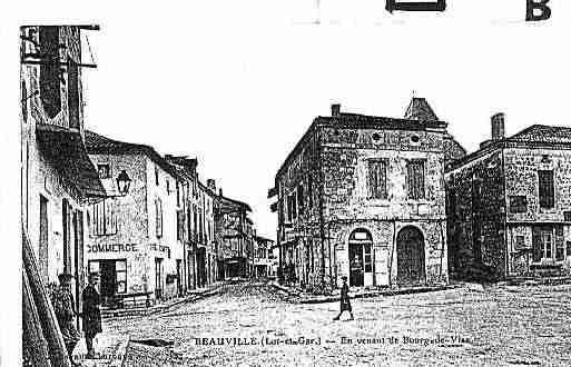 Ville de BEAUVILLE Carte postale ancienne