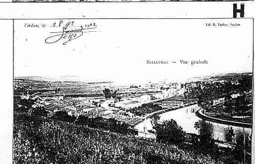 Ville de BELLEVILLESURMEUSE Carte postale ancienne