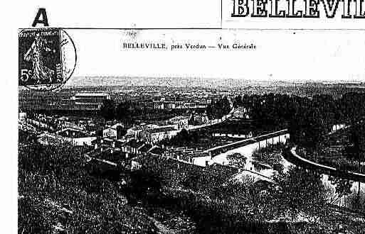 Ville de BELLEVILLESURMEUSE Carte postale ancienne