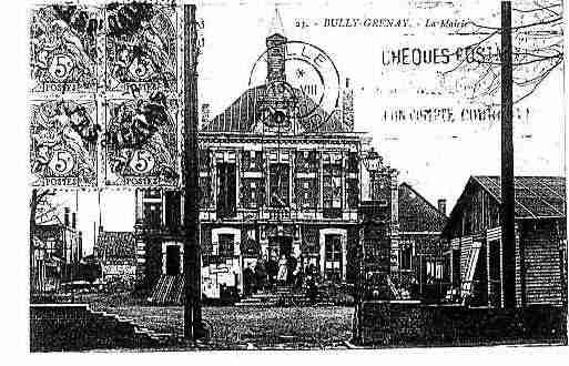 Ville de BULLYLESMINESGRENAY Carte postale ancienne