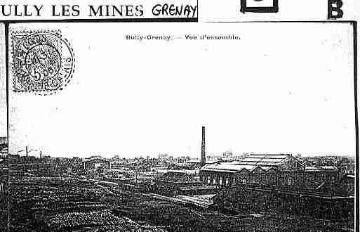 Ville de BULLYLESMINESGRENAY Carte postale ancienne