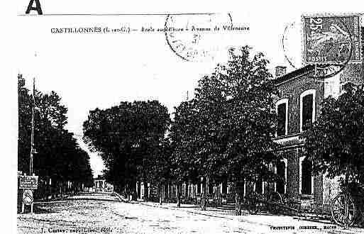 Ville de CASTILLONNES Carte postale ancienne